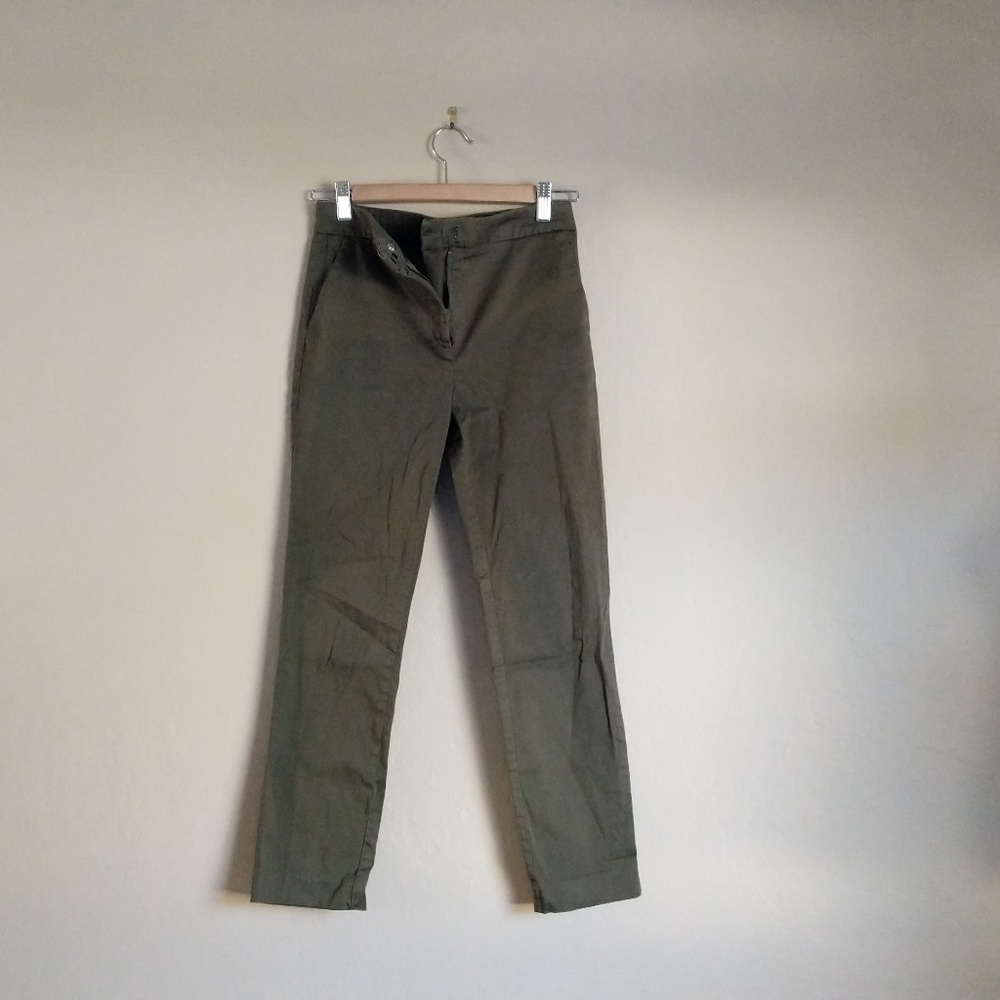 H&M Pants Ankle Green Olive 4 Divided